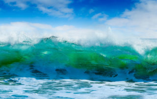 Fine art photograph of a breaking wave in Laguna Beach