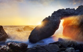 A beautiful fine art photograph of a sea arch in a northern California seascape