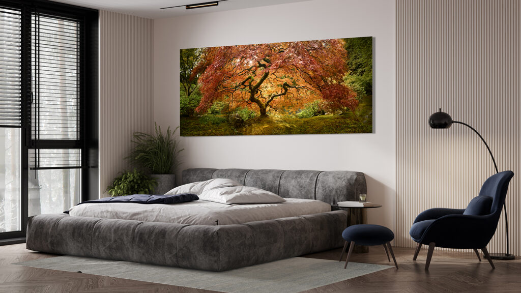 A Cheyne Walls Fine Art Photography of a beautiful tree hanging on the wall.