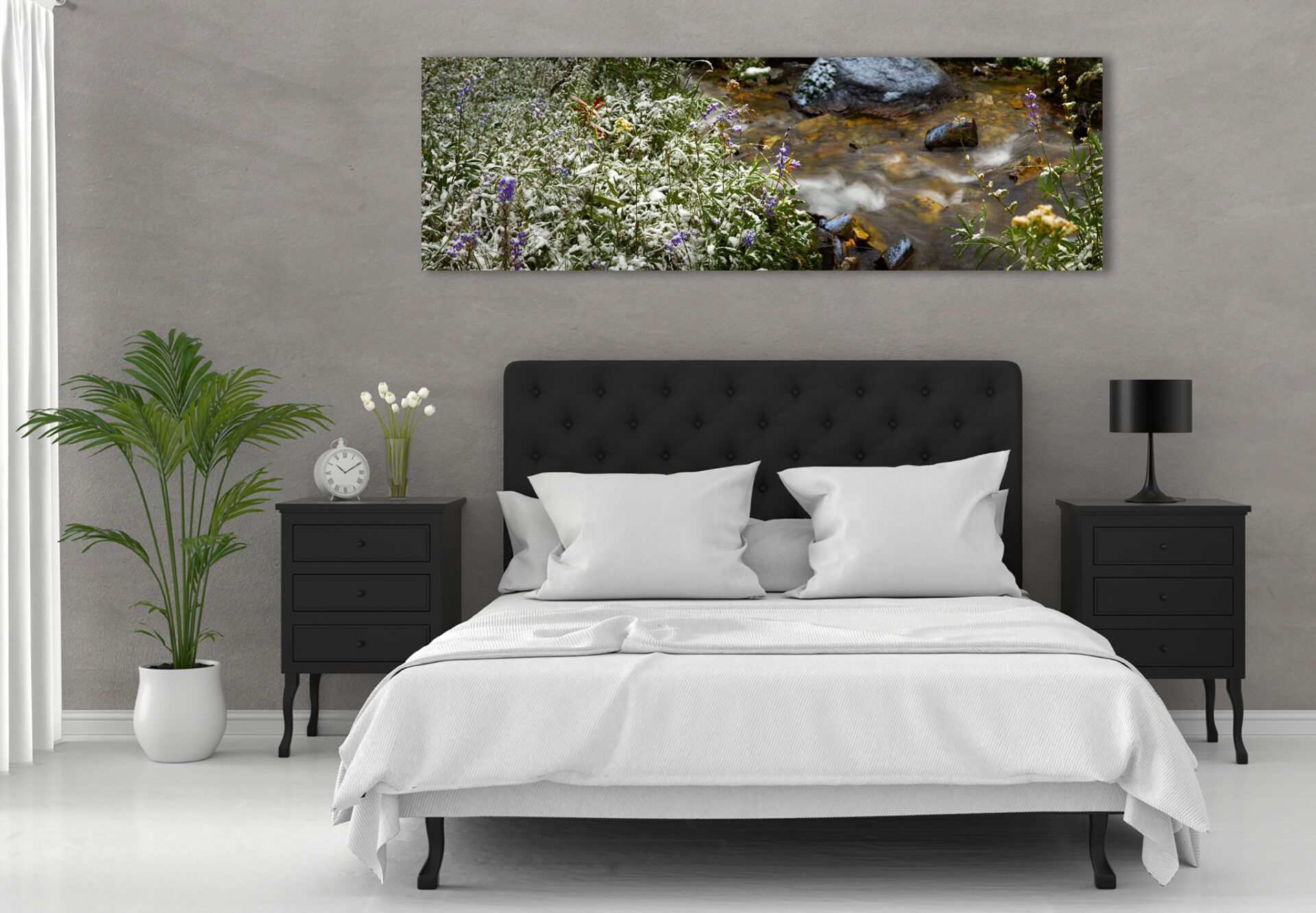 Fine art photograph of Wildflowers in snow hanging on the wall