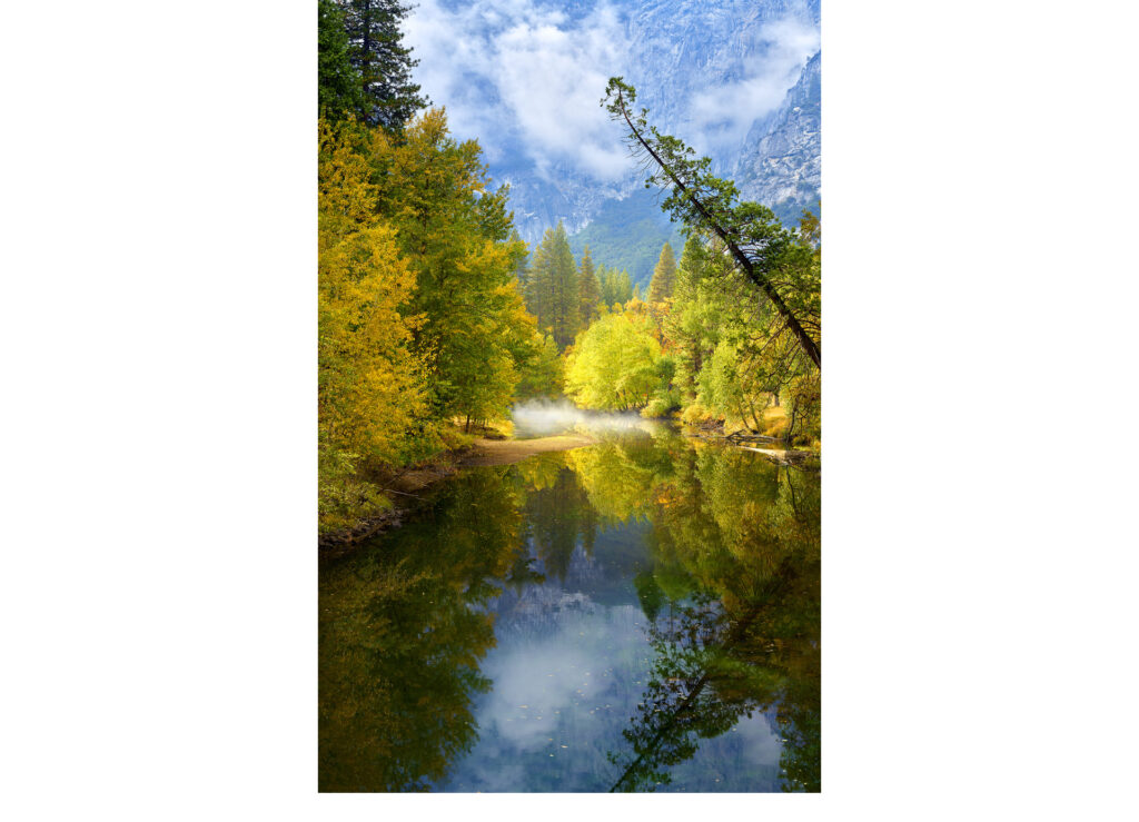 A Fine art photograph of Autumn on the Merced river in Yosemite National Park.