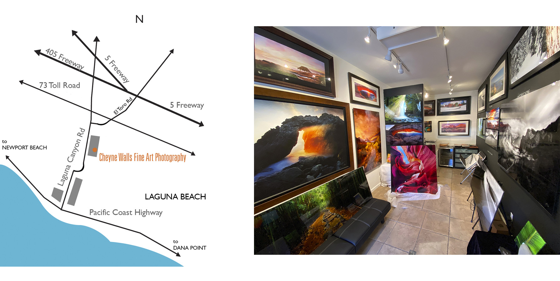 Map to Cheyne Walls Fine Art Photography