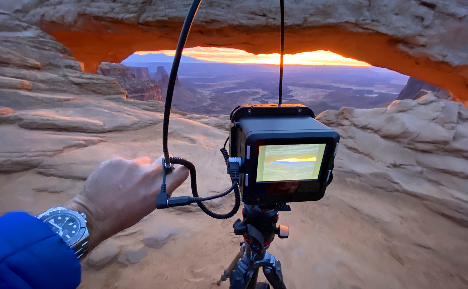 Photographing Mesa Arch Rolex Submariner Photographing Mesa with an ALPA 12 tc and Phase One Arch Rolex Submariner